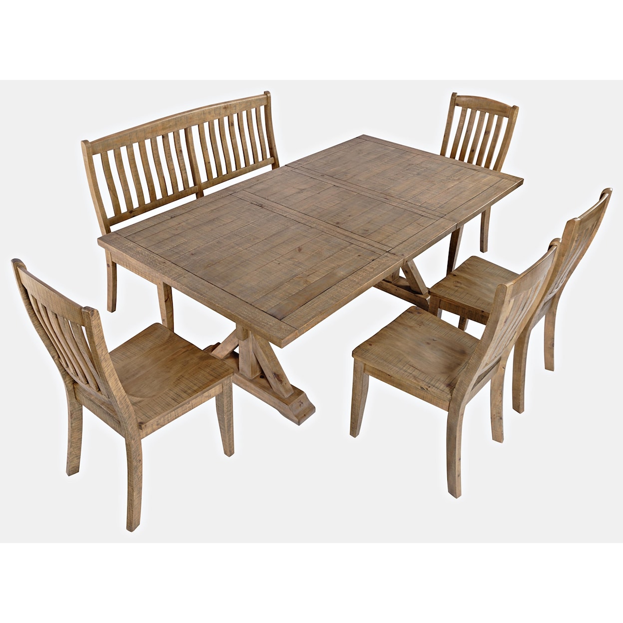Jofran Carlyle Crossing 6-Piece Dining Table and Chair Set