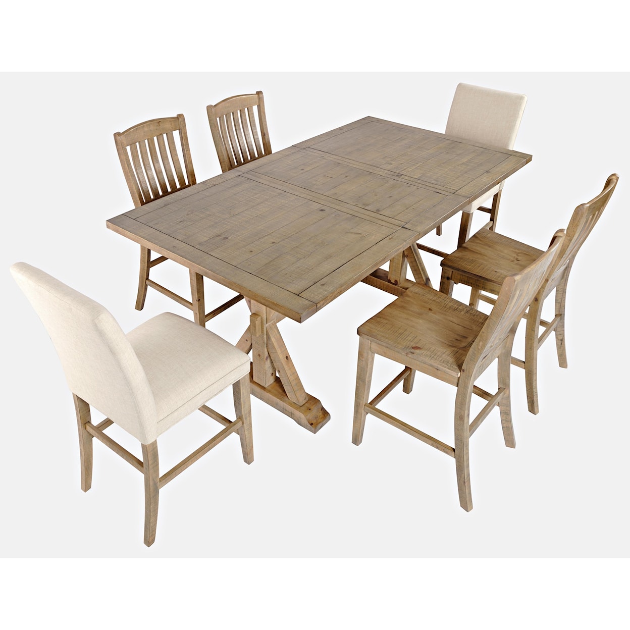 Jofran Carlyle Crossing 7-Piece Counter Table and Chair Set