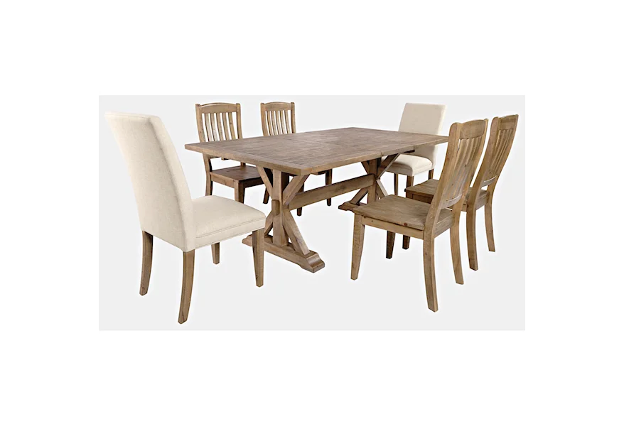 Carlyle Crossing 7-Piece Dining Table and Chair Set by Jofran at Reeds Furniture