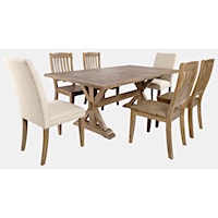 Farmhouse 7-Piece Dining Table and Chair Set