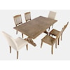 Jofran Carlyle Crossing 7-Piece Dining Table and Chair Set