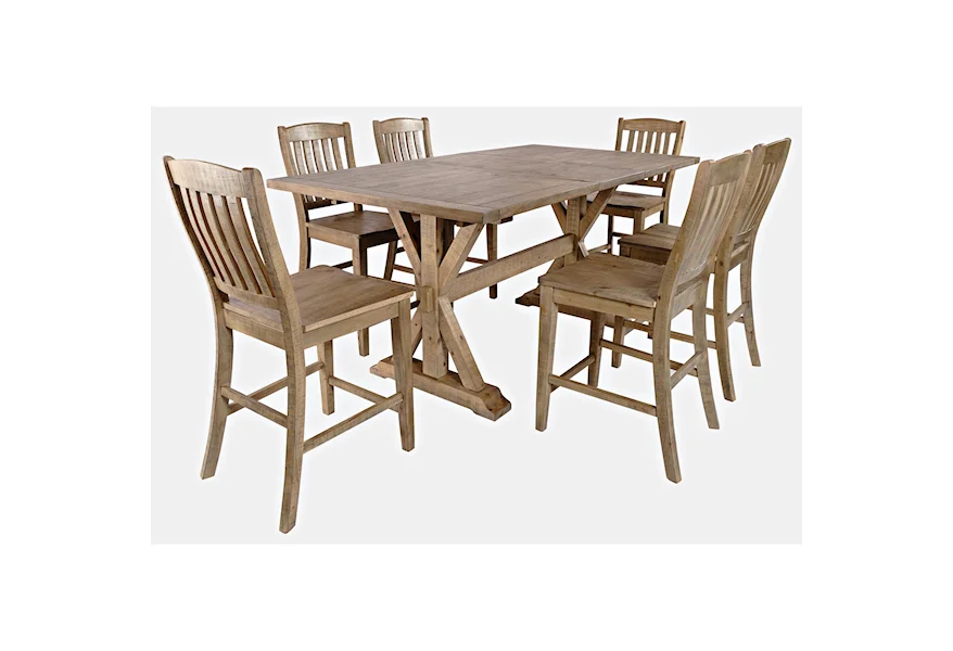 Carlyle Crossing 7-Piece Counter Table and Chair Set by Jofran at Jofran