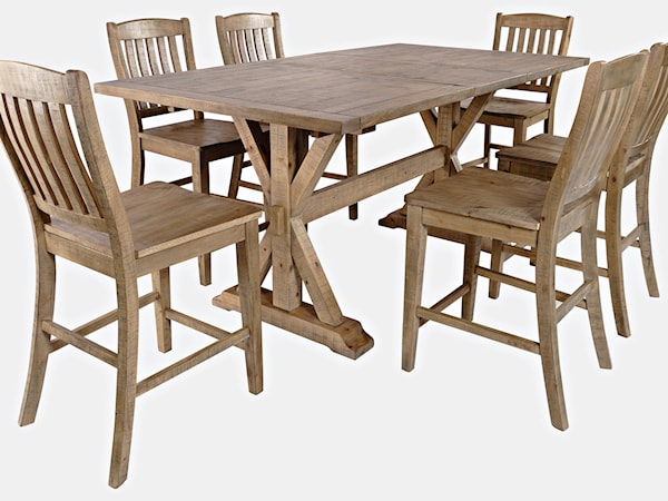 7-Piece Counter Table and Chair Set