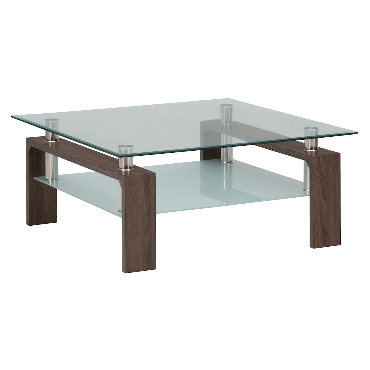 VFM Signature Compass Square Cocktail Table Glass Top