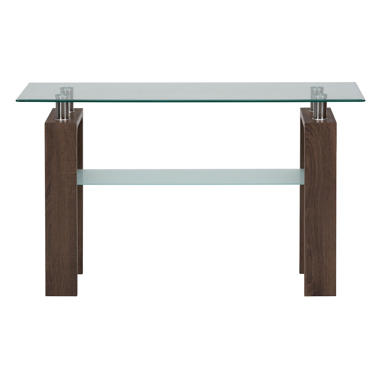 Jofran Compass Sofa Table with  Glass Top