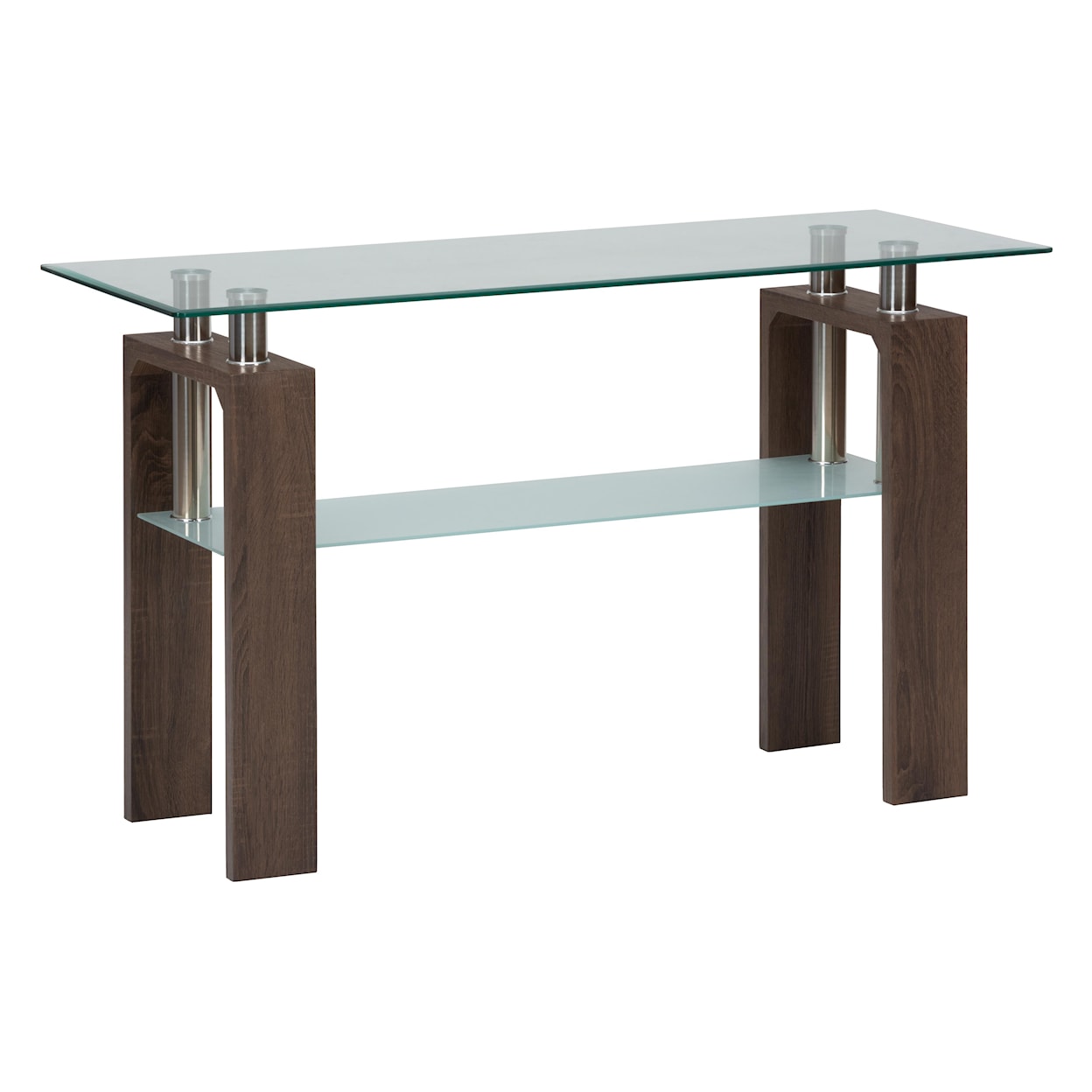 VFM Signature Compass Sofa Table with  Glass Top