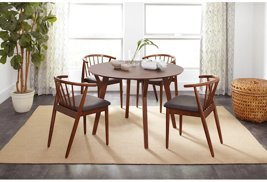 Copenhagen Round Dining Table and Chair Set by Jofran at Jofran