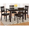 Jofran Dark Rustic Prairie 5-Pack- Table and 4 Chairs