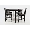 Jofran Dark Rustic Prairie Dark Rustic Prairie Counter Height Table Set