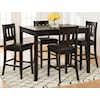 Jofran Dark Rustic Prairie Dark Rustic Prairie Counter Height Table Set