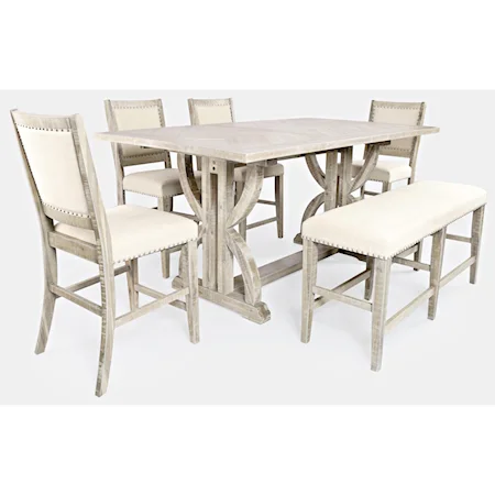 6-Piece Counter Table and Chair Set