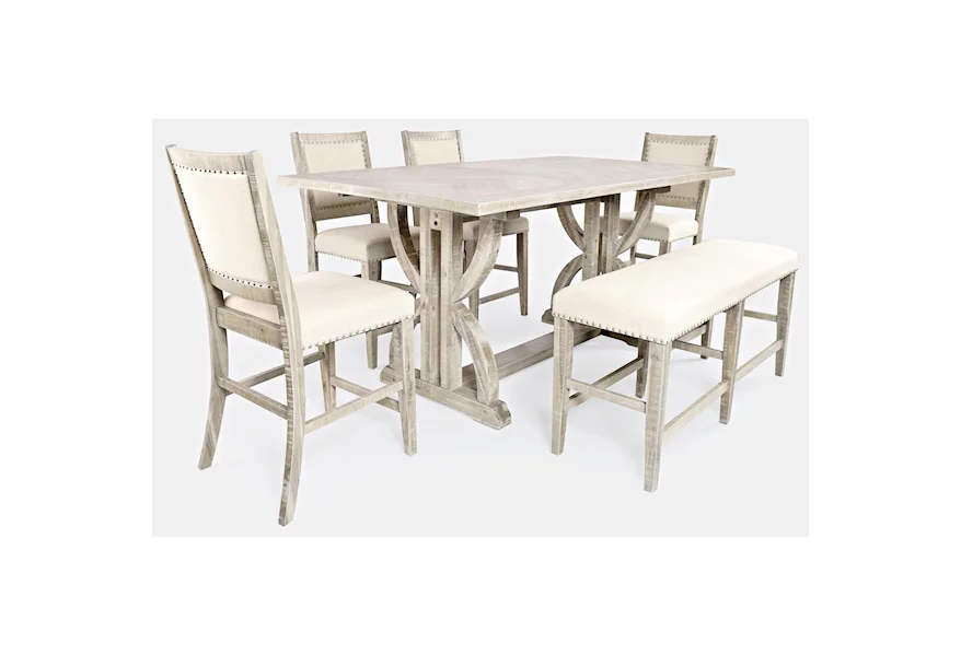 Fairview 6-Piece Counter Table and Chair Set by Jofran at Jofran