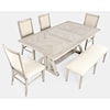 Jofran Fairview Dining Table and Chair Set with Bench