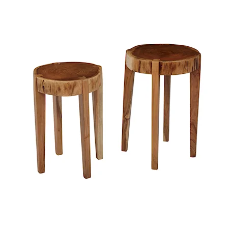 All Wood Accent Tables (Set of 2)