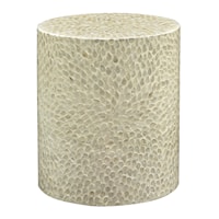 Round Capiz Accent Table