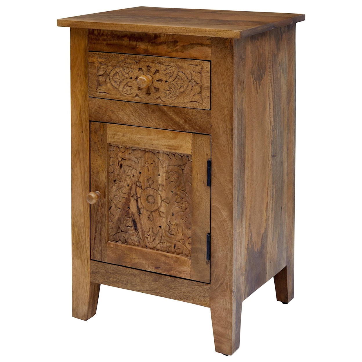 Jofran Global Archive Hand Carved Accent Table