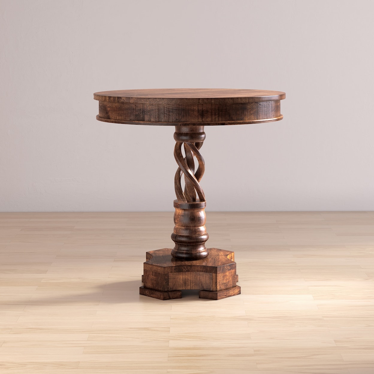 Jofran Morris Home Tilton Hand Carved Pedestal Table