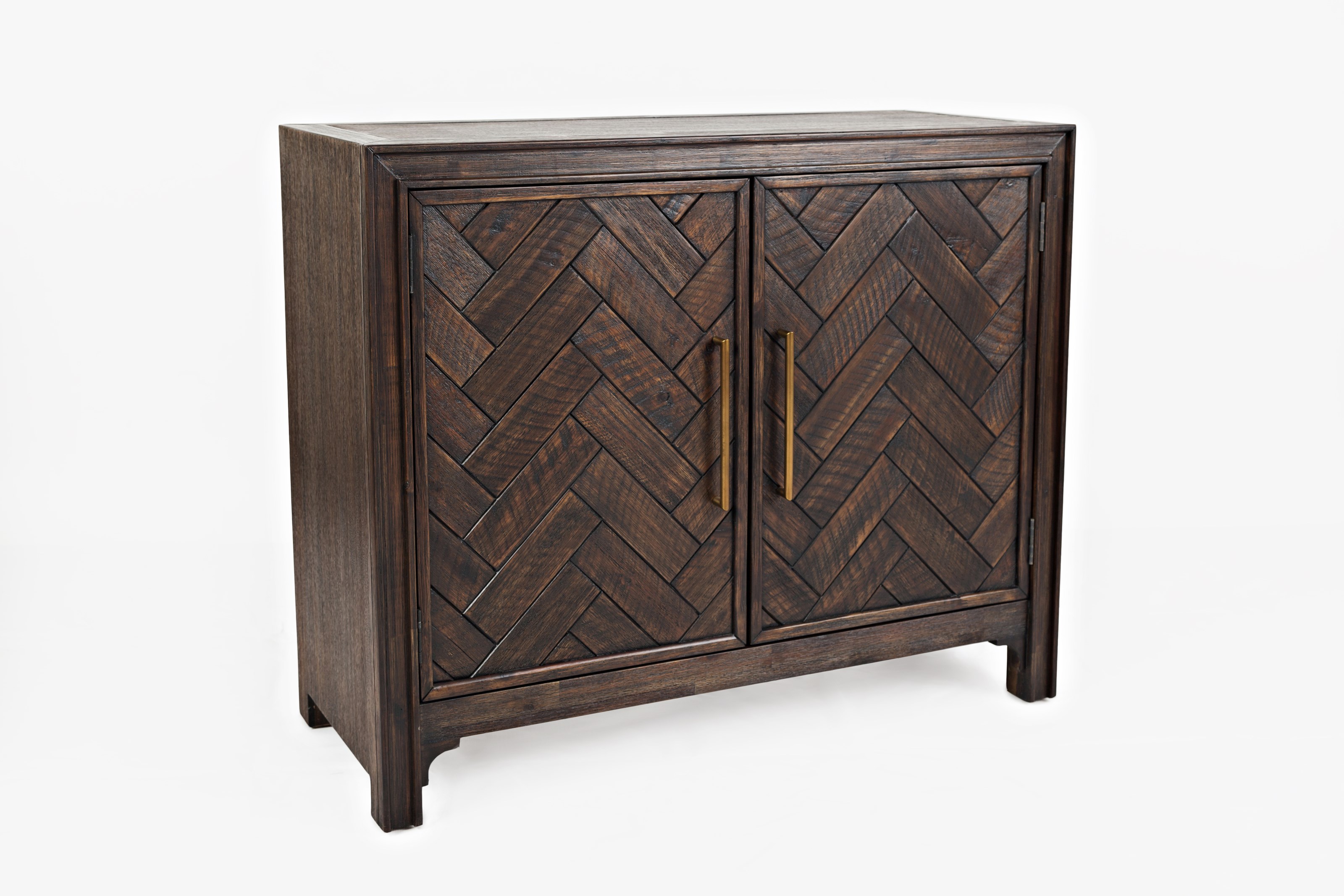 Jofran Gramercy Dark Chevron 2 Door Accent Cabinet SuperStore