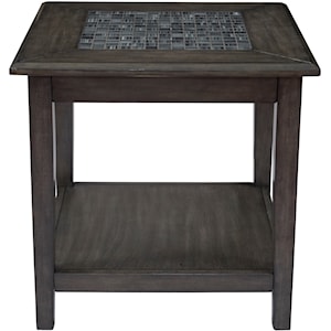 Jofran Grey Mosaic End Table