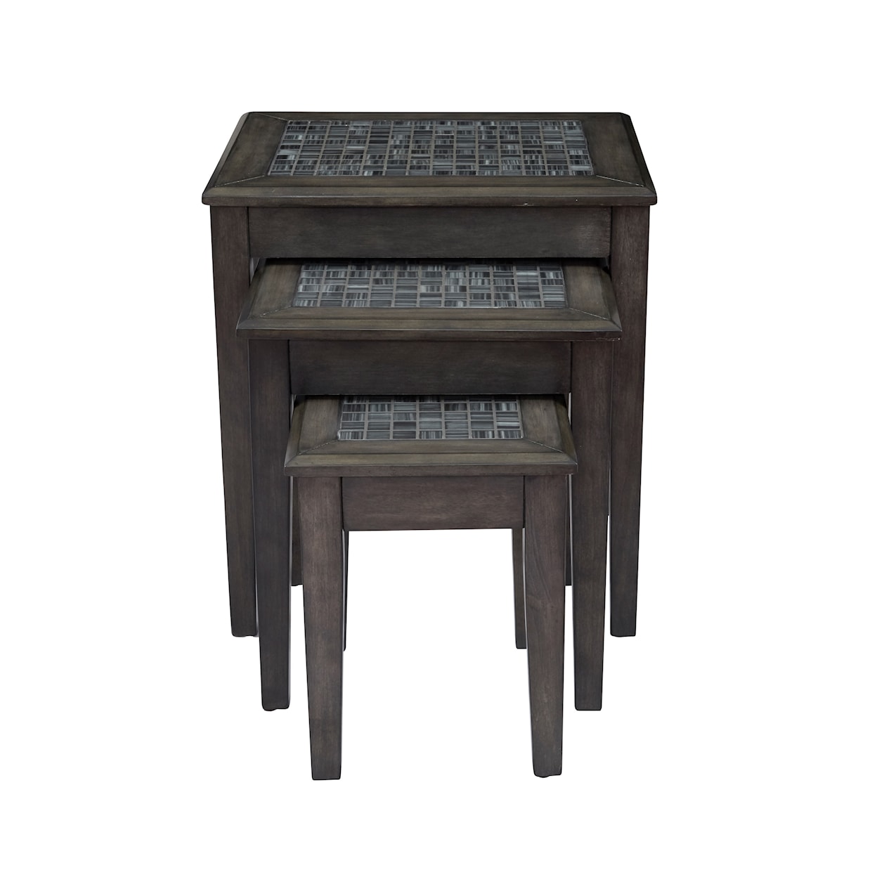 Belfort Essentials Grey Mosaic Nesting Tables - Set of 3