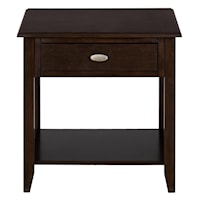 End Table with 1 Drawer and Shelf