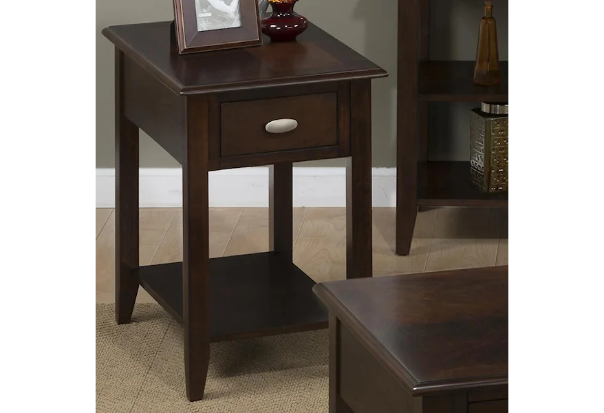 Merlot Chairside Table by Jofran at Darvin Furniture