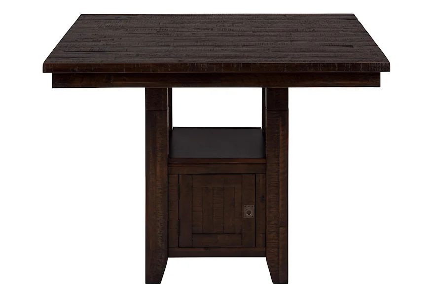 Kona Grove Fixed Counter Table with Storage Base by Jofran at VanDrie Home Furnishings