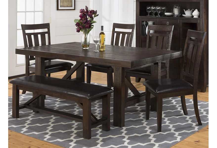 Kona Grove Dining Table, Chair and Bench Set by Jofran at Sparks HomeStore