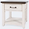 Jofran Madison County End Table-Vintage White