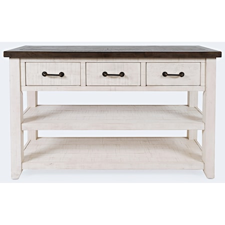 Banton 3 Drawer Console-Vintage White