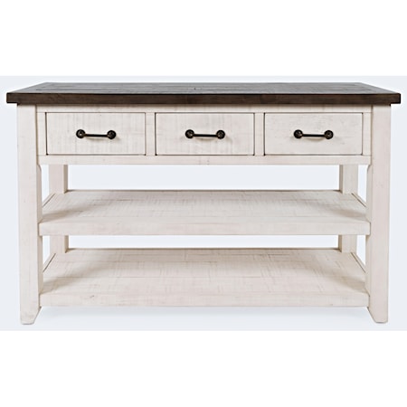 3 Drawer Console-Vintage White