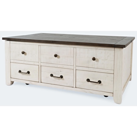 Lift Lid Cocktail Table-Vintage White