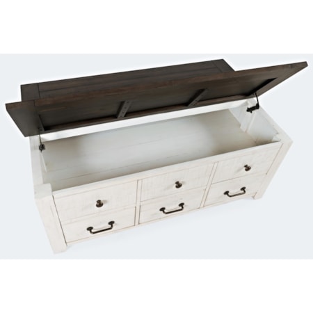 Lift Lid Cocktail Table-Vintage White