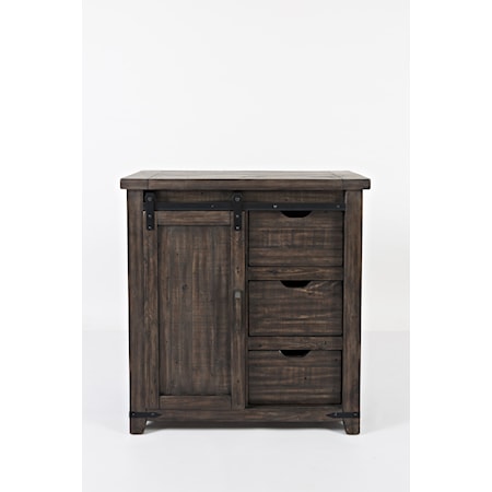 32" Barn Door Accent Cabinet