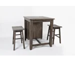 Jofran Madison County 3 Piece Counter Height Table Set