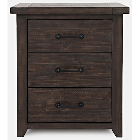 Madison County Rustic Power Nightstand