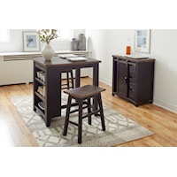 3pc Counter Height Dining Set