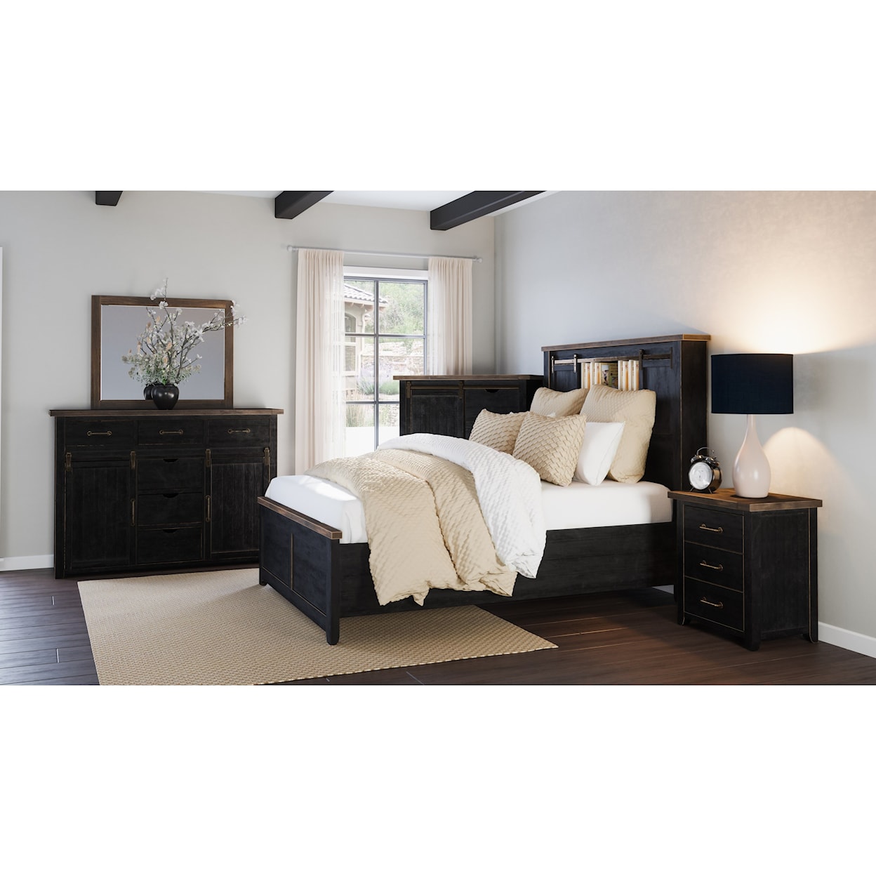 VFM Signature Morgan County King Barn Door Bed