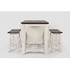 Jofran Madison County 3 Piece Counter Height Table Set