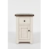 Jofran Canton White Chairside Table