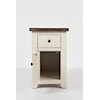 Jofran Canton White Chairside Table