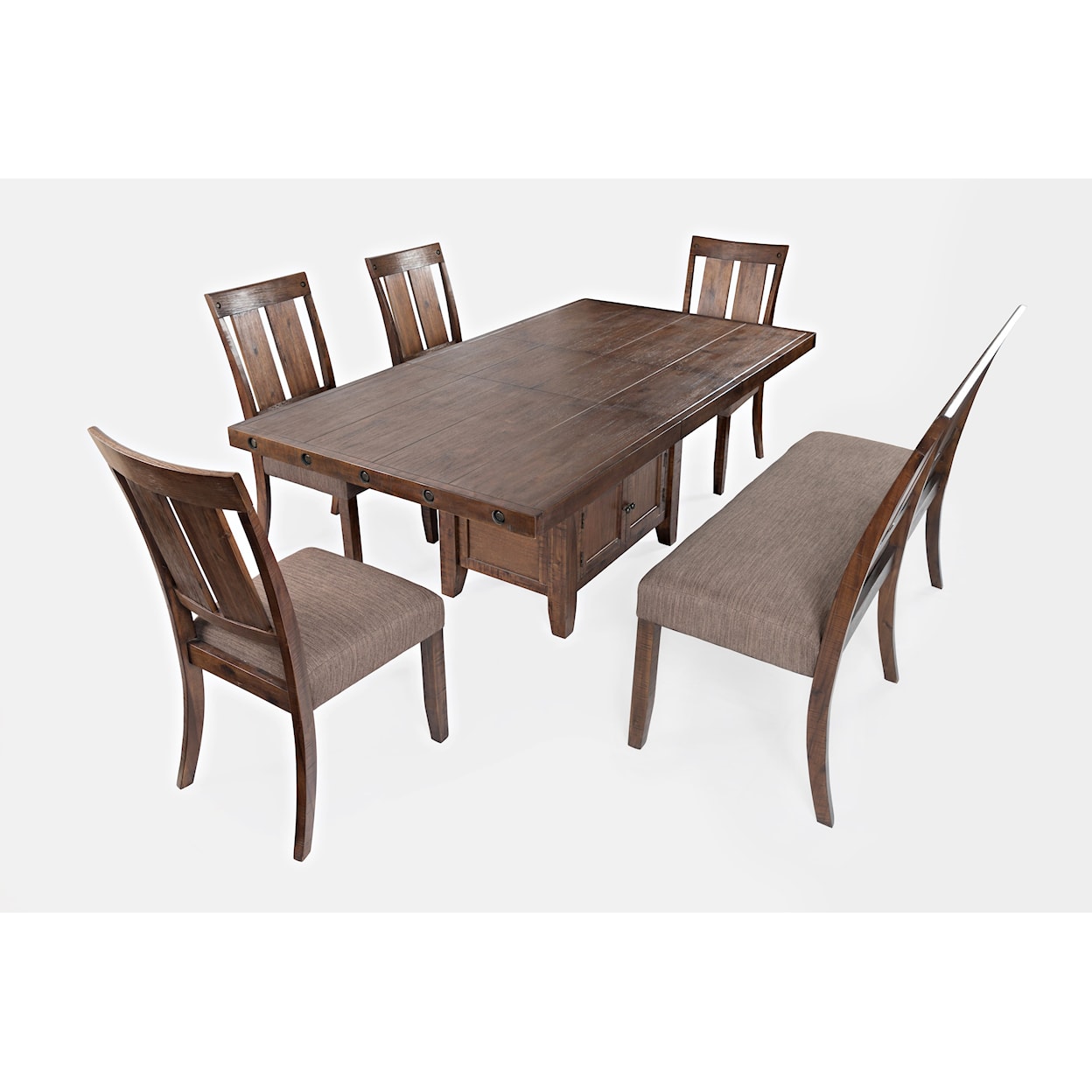 Jofran Mission Viejo Table and Chair Set with Bench