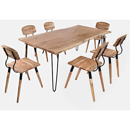 79&quot; Dining Table with 6 Chairs