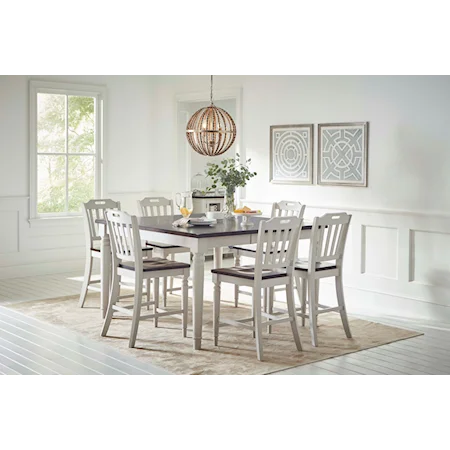 Counter Height Dining Table with 8 Chairs