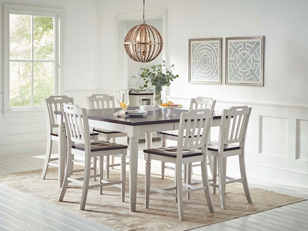 Counter Height Dining Table with 8 Chairs