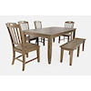 Jofran Prescott Park 6-Piece Dining Table and Chair Set