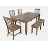 Jofran Prescott Park 6-Piece Dining Table and Chair Set