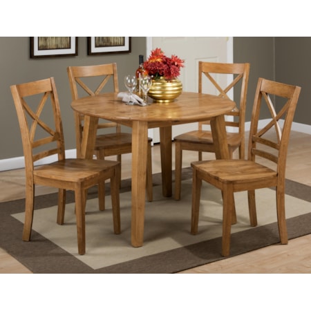 Round Table and 4 Chair Set