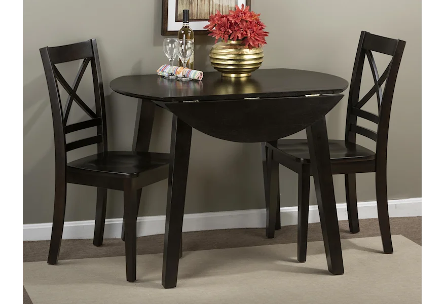 Simplicity Round Table and 2 Chair Set by Jofran at Stoney Creek Furniture 