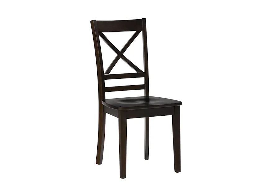 Simplicity “X” Back Side Chair by Jofran at VanDrie Home Furnishings